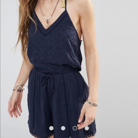 Hollister Dresses & Skirts - Navy Blue Halter Romper